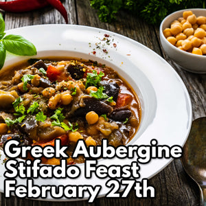 February 27 – Aubergine & Butterbean Stifado – Friday Feast